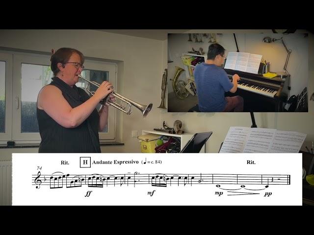 Little Rhapsody by Bert Apermont - Trumpet Solo and Piano Accompaniment with KARAOKE PLAYALONG!