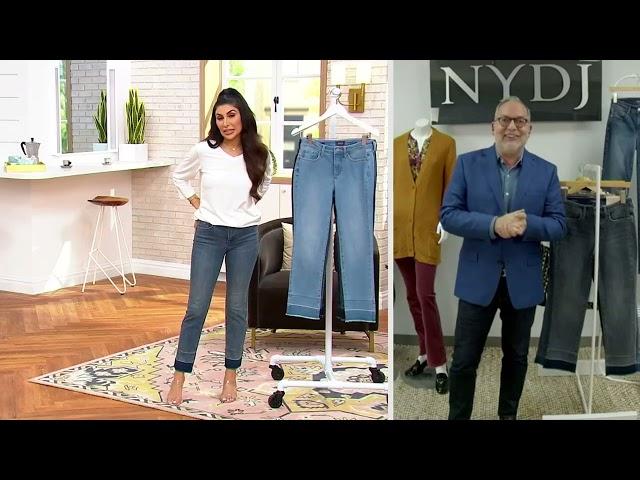 NYDJ Sheri Slim Ankle Jeans with Wide Shadow Hem on QVC