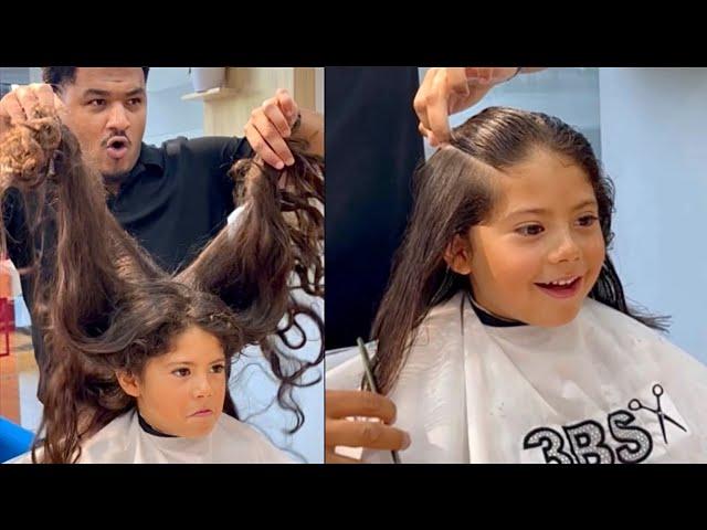 NO SE CORTA EL CABELLO DESDE QUE NACIÓ  #tutorial #haircut #hairstyle #hair #transformación