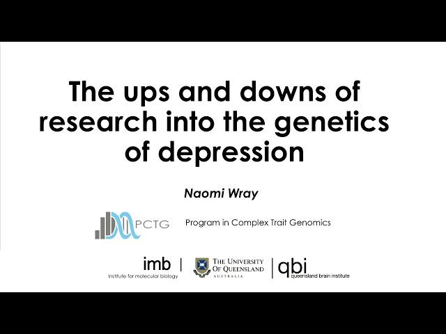 Professor Naomi Wray - GB Memorial lecture on depression