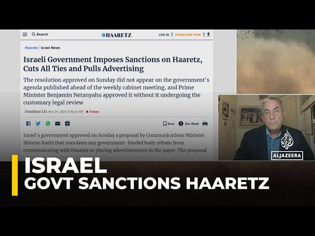 Israel sanctions Haaretz: Govt says publication hurts the State of Israel