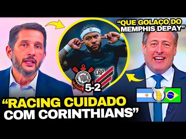 TV ARGENTINA CHOCADA COM GOLAÇO DO DEPAY NO CORINTHIANS 5x2 ATHLETICO PR