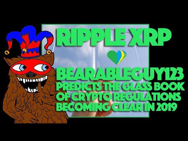Ripple XRP: BearableGuy123 Predicts The Glass Book Of Crypto Regulations Becoming Clear In 2019