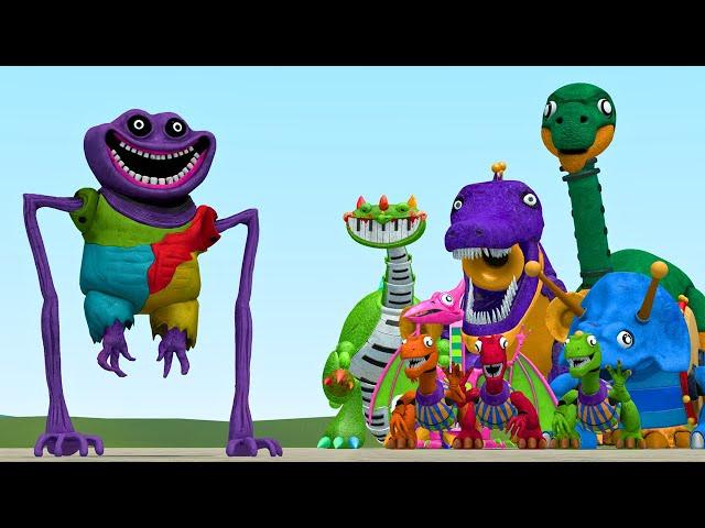 New Patient Poppy Playtime 5 Fanmade Vs All Dino Toy Pianosaurus Family In Garry's Mod