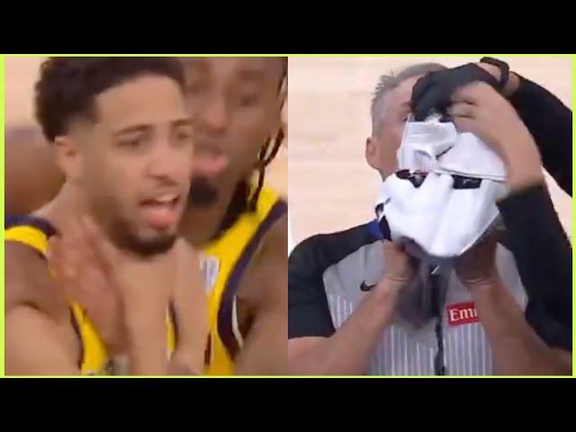 Haliburton Celebration | Ref Scott Foster making Cp3's dreams come true