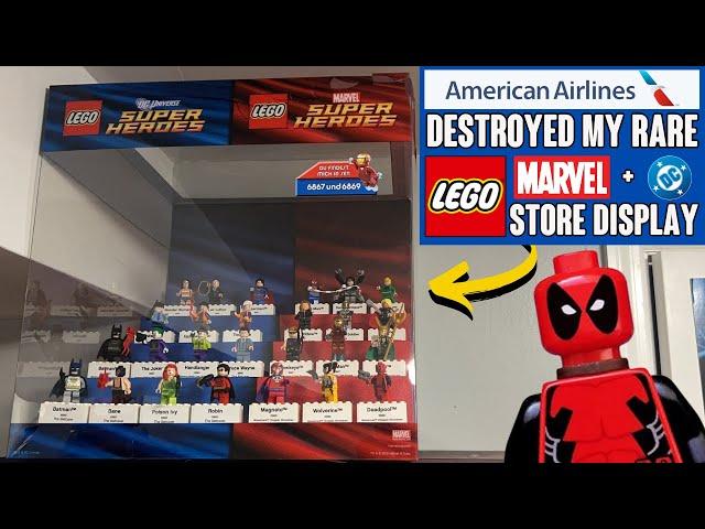 American Airlines DESTROYED My RARE LEGO Marvel Store Display from 2012!