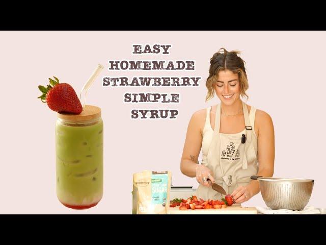 Let's make STRAWBERRY MATCHA with homemade simple syrup so you can become your own at home barista