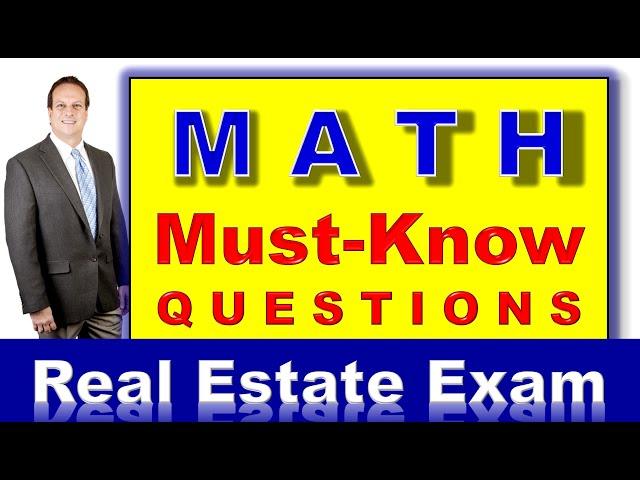 Most Common Questions on the Real Estate Exam 2022 - MATH - How to PASS the Real Estate Test