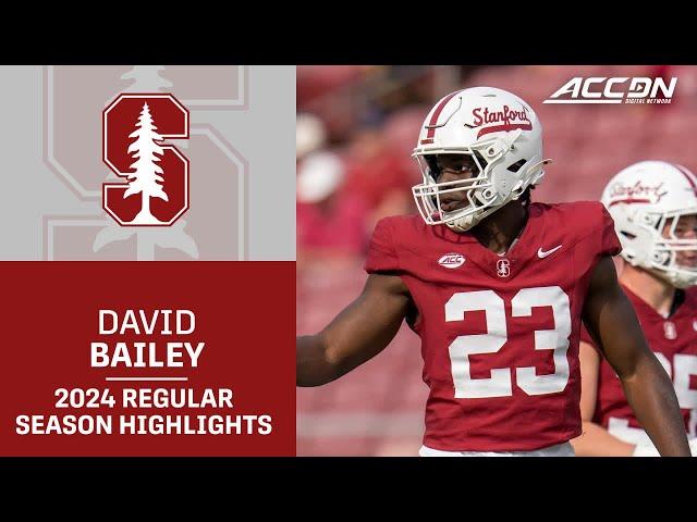 David Bailey 2024 Regular Season Highlights | Stanford LB