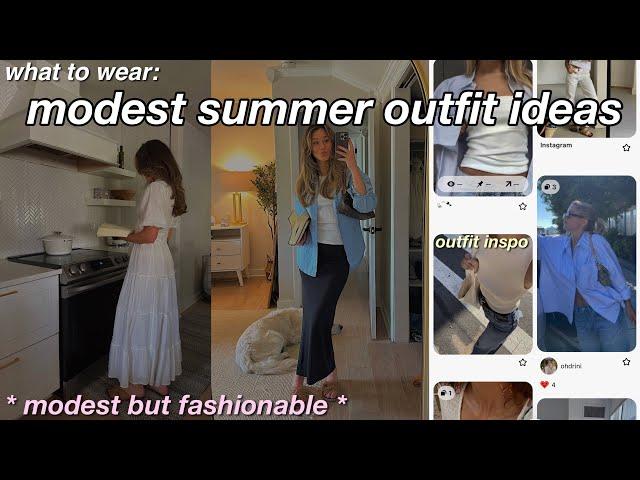 MODEST SUMMER OUTFIT INSPO! *must have* fashion items, shopping, + modest workout sets and swimwear!