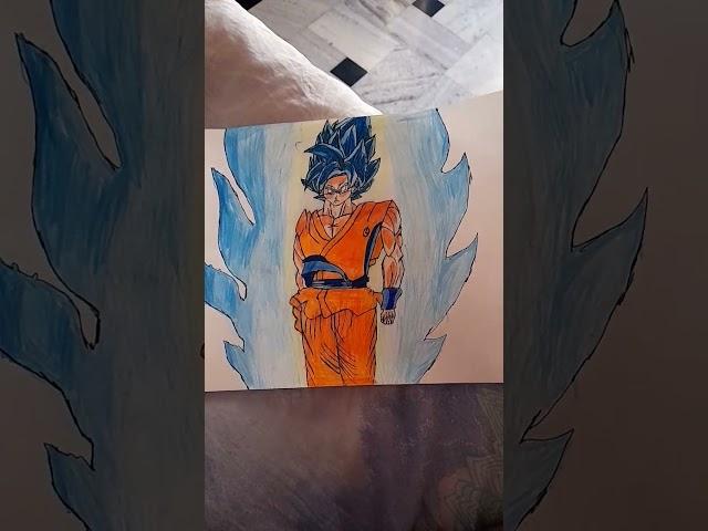 Goku Super Saiyan blue first time drawing#vcreations#like4like#subscribe