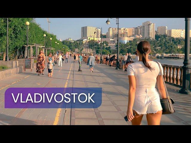 | 4K | Evening Walk Along The Embankment Of Vladivostok Part 3