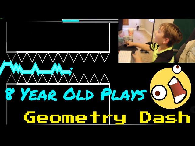 8 Year Old Plays Geometry Dash Part 2! Geometry Dash Challenges! | SamCredible Attempts