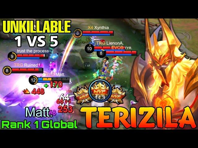 1 VS 5? Totally Unkillable! Terizla MVP 14 Points! - Top 1 Global Terizla by Matt. - Mobile Legends