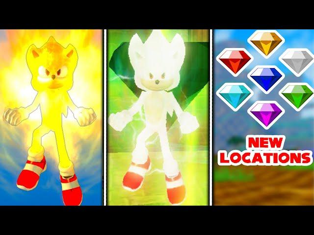 SONIC MOVIE ADVENTURE - ALL NEW Chaos & Master Emerald Locations UPDATED (Sonic Roblox Fangame)