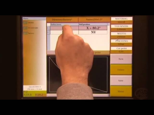 CNC Plate rolling machine - MG srl Touch Command Evo presentation