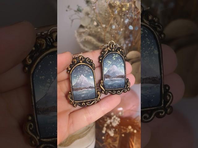 Sculpting frames for my mini paintings #art #clayart #handmadejewelry #polymerclay #artist