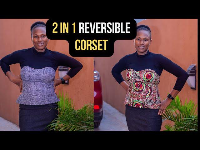 How To Cut/Sew A Corset | Detailed Reversible Corset | Beginners Sewing Tutorial