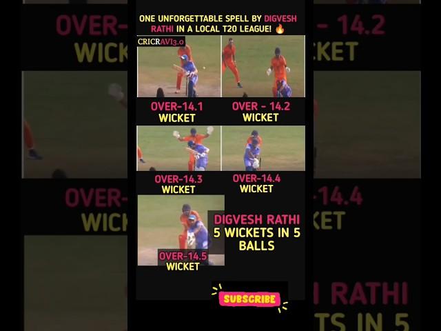 ONE UNFORGETTABLE SPELL BY DIGVESH RATHI IN A LOCAL T20 LEAGUE#digveshrathi#cricket