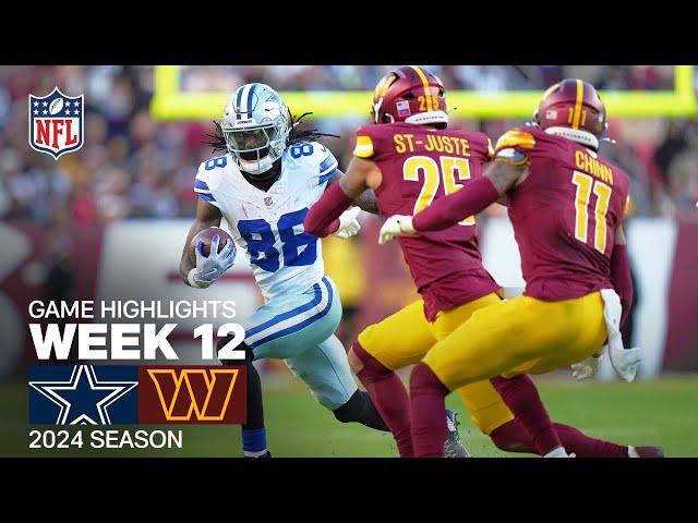 Dallas Cowboys vs. Washington Commanders | 2024 Week 12 Game Highlights