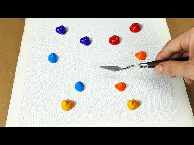 Acrylic Painting Day #8 || Easy Abstract Painting || Kep Ghak Art