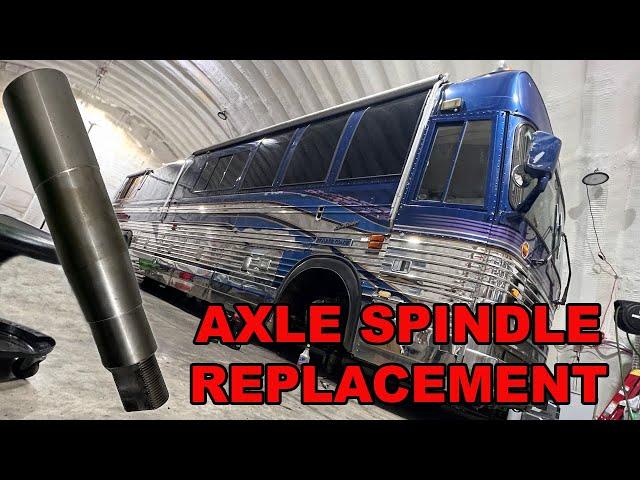 Removing The Axle Spindle On This Prevost Bus - Liquid Nitrogen Cooling