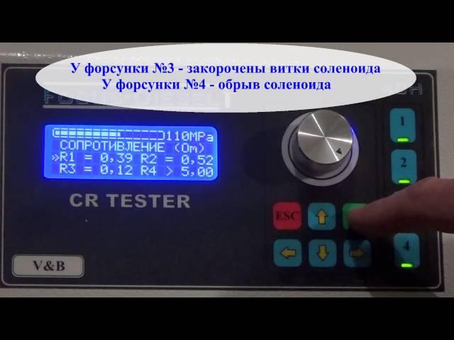 Испытание тестера CR форсунок Focus-Diesel 4CH