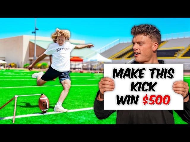 MAKE THIS KICK, WIN $500!