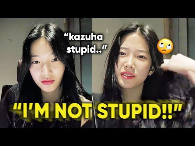 KAZUHA's response to fans who call her "STUPID" every livestream