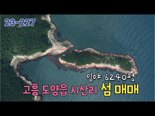 23-227[땅이야기TV] 고흥군 도양읍 섬 매매 2억  남향이며 20~25도경사 바닷물 빠질때 건너 뛰어서도 진입가능 농림지역 임업용산지로 이용이 가능한 무인도서