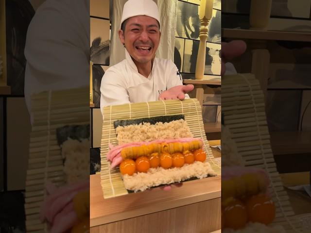 奢華蛋黃壽司卷！ 超friendly的暖心微笑東京壽司師傅 Sushi Tatsuya  在中目黑 #東京美食 #壽司 #sushi #tokyo