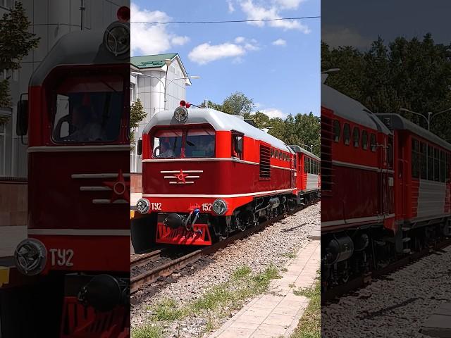 ДЖД! Тепловоз ТУ2 152 стоит на ст. Солнечная #train #поезд #ростов