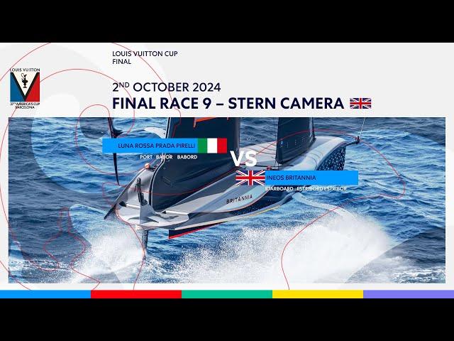 Louis Vuitton Cup Final Race 9 Starboard Entry Stern Camera - INEOS Britannia