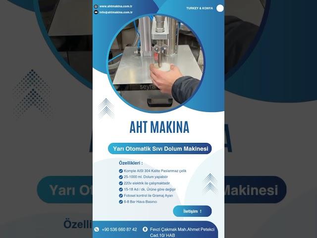 Sıvı Dolum Makinesi | AHT Makina | makinecim.com