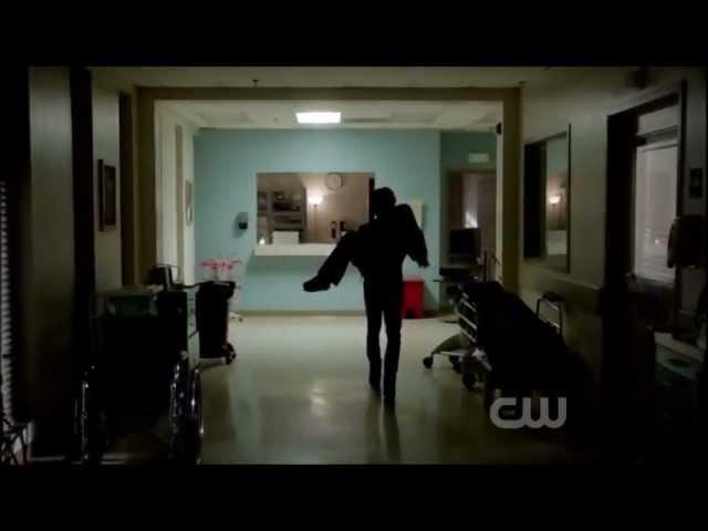 3x05 Damon & Elena hospital scene Vampire Diaries The Reckoning