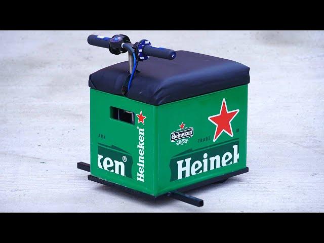 Homemade 50cc Motorized BEER CRATE !?