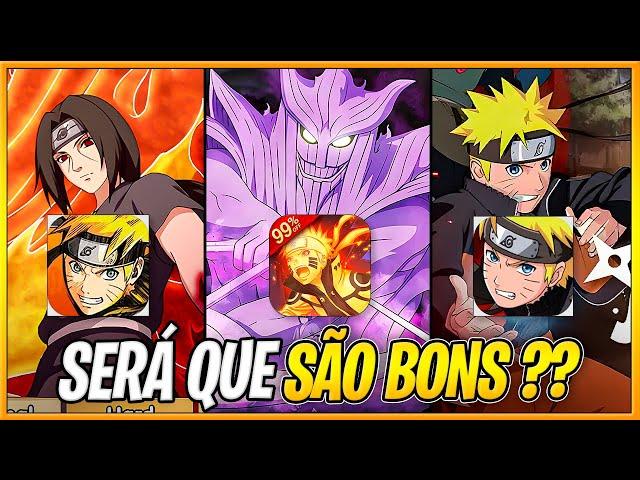 JOGUEI 3 GAMES DESCONHECIDOS DE NARUTO PARA MOBILE em um único vídeo!!