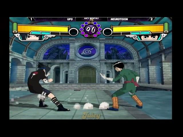 Sasuke vs Rock Lee (UFO vs NeuroToxin) Super Naruto Clash of Ninja 4 - Juicy Monthly October 2022