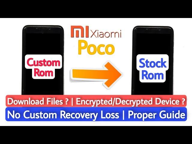 How To Flash Stock Rom On Any Xiaomi Or Poco Devices. Custom Rom To Stock Rom Using Custom Recovery