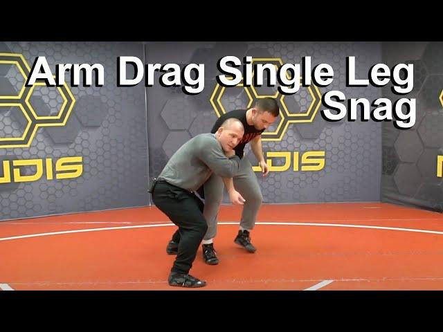 Arm Drag to Single Leg Snag - Cary Kolat Wrestling Moves