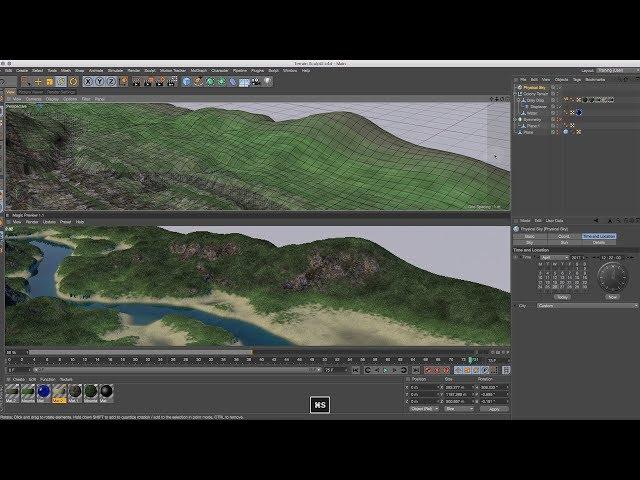 Cinema 4D Tutorial - How to Create a Space Colony 07 Landscape Textures