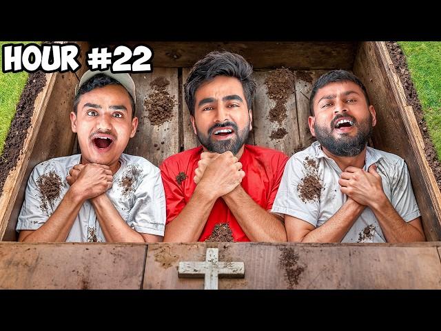 We Spent 24 Hours Buried Alive | 24 घंटे जमीन में दफ़न - Challenge 