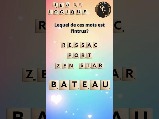 #Quiz  - jeu de logique : Trouvez l'intrus          #devinette  #quiz #énigme