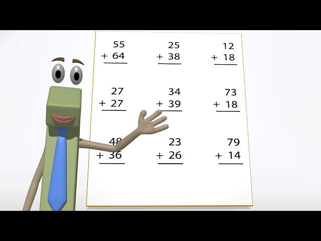 Double Digit Addition Worksheet for 1st and 2nd Grade Kids