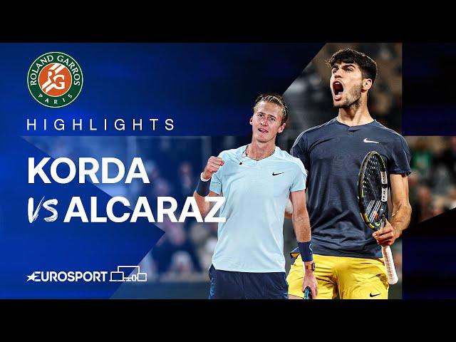 Sebastian Korda vs Carlos Alcaraz | Round 3 | French Open 2024 Extended Highlights 