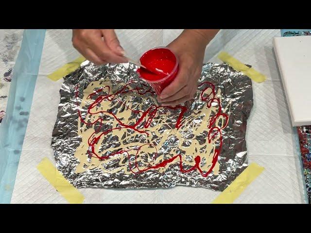 Best ever super aluminium foil dipped acrylic must see this easy art technique