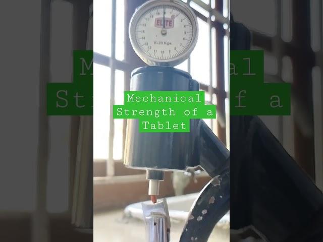 Pfizer Tablet Hardness Tester |Mechanical Strength of a tablet | Evaluation test of tablet |