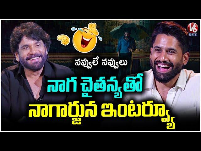 Naga Chaitanya’s Entertaining Talk With Nagarjuna And Sekhar Kammula | Kubera | V6 ENT