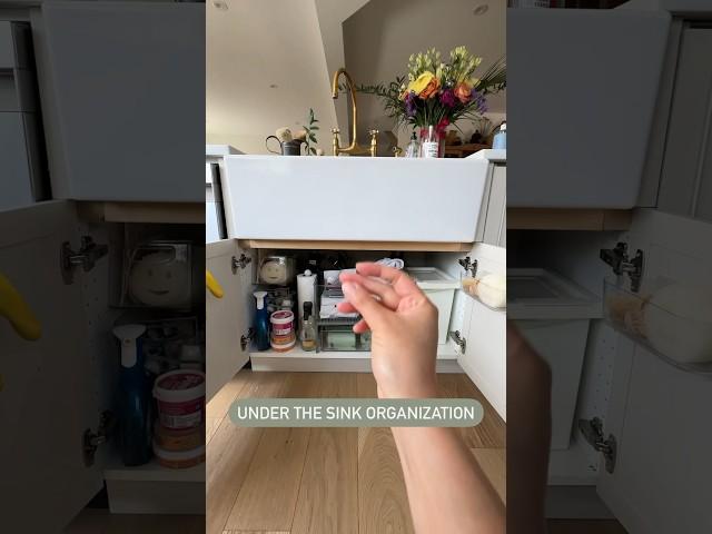 Under the sink organization #cleanwithme #cleaningmotivation #organize