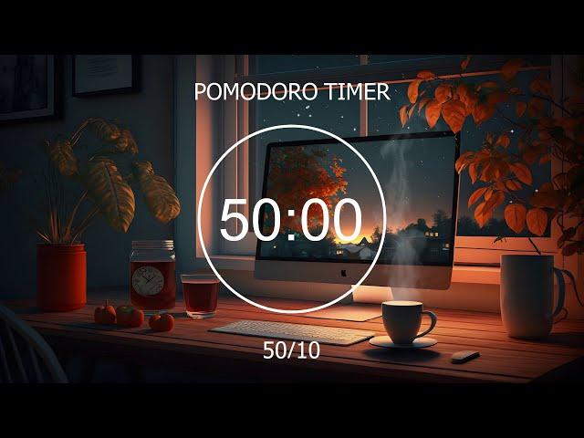 50/10 Pomodoro Timer - Chill Lofi Music And Library Sound, Study & Work Focus ︎ Focus Station